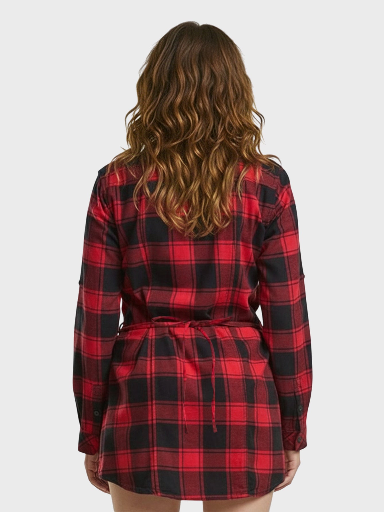 Lapa Plus Women's Elegant Checkered Dress with Straps