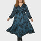 Lapa Plus Women's Holiday Party Floral Wrap Dress