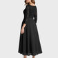 Lapa Plus Women's Timeless Elegant Lace-Paneled Dress