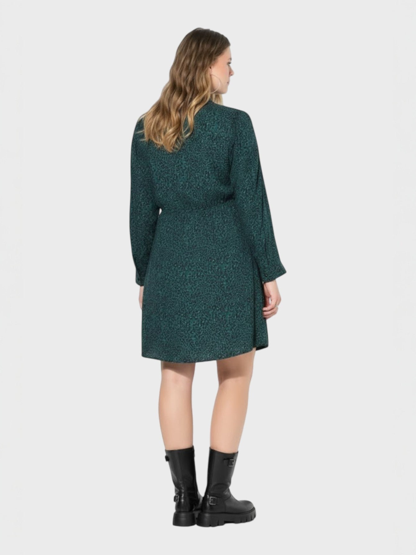 Lapa Plus Women's Casual Commuting Leopard Print A-line Dress