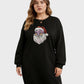 Lapa Plus Women's custom patterned round neck Christmas dress