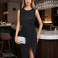 Lapa Plus Women's Sparkling Patchwork Slit Dress