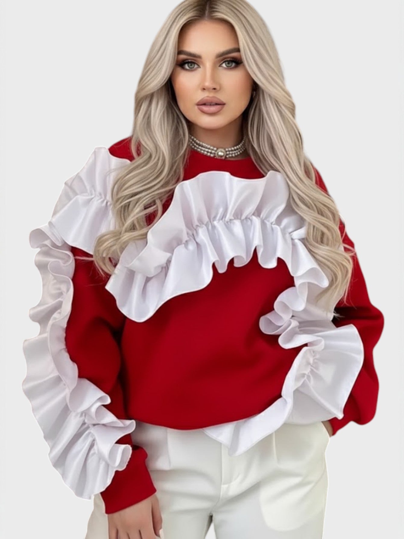 Lapa Plus Women's Christmas Irregular Design Top