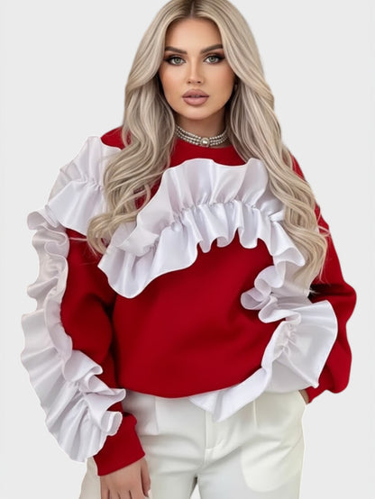 Lapa Plus Women's Christmas Irregular Design Top