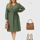 Lapa Plus Women's Casual Office Commuting Green Dress
