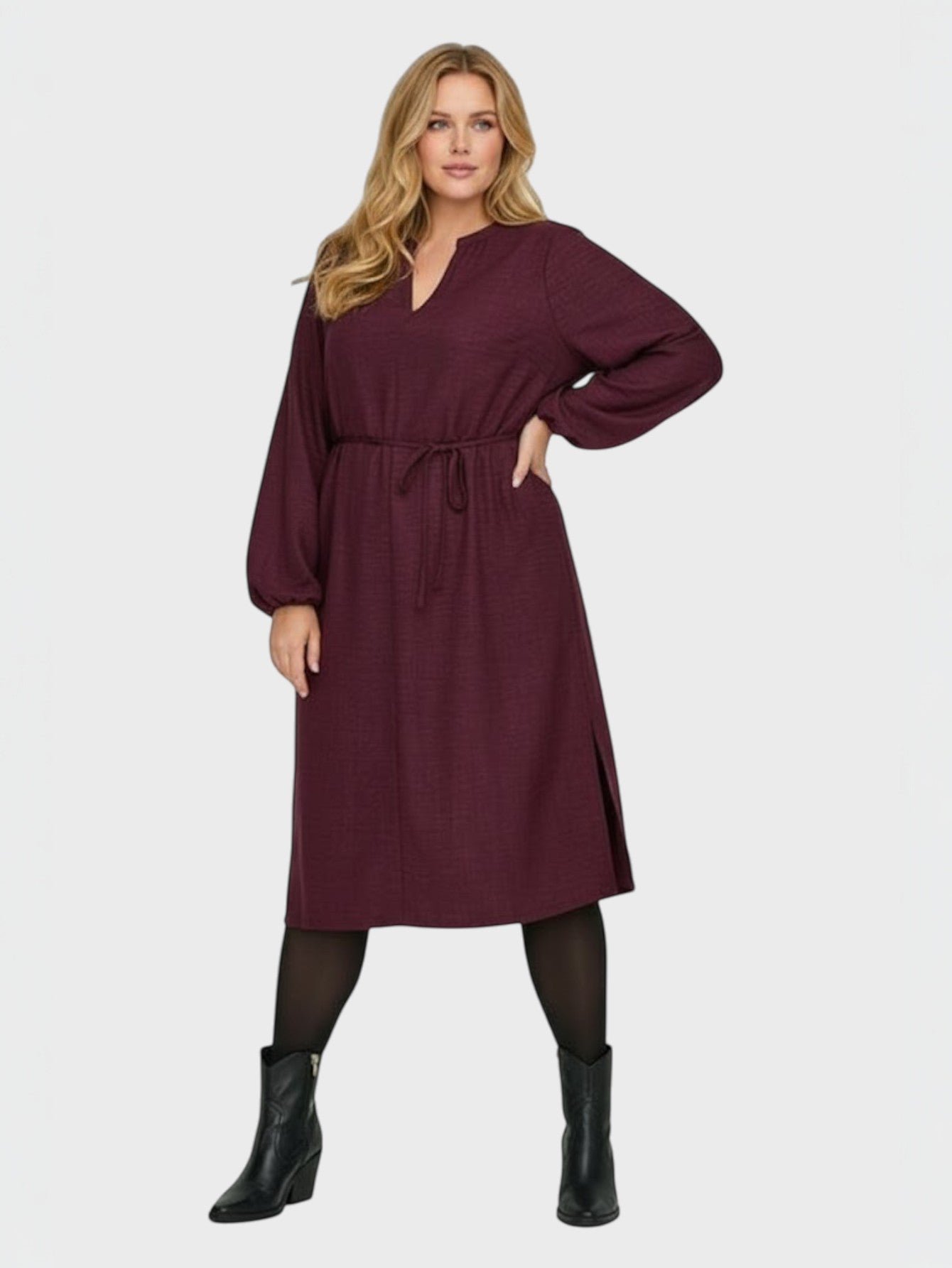Lapa Plus Women's Solid Color Casual Comfortable Dress