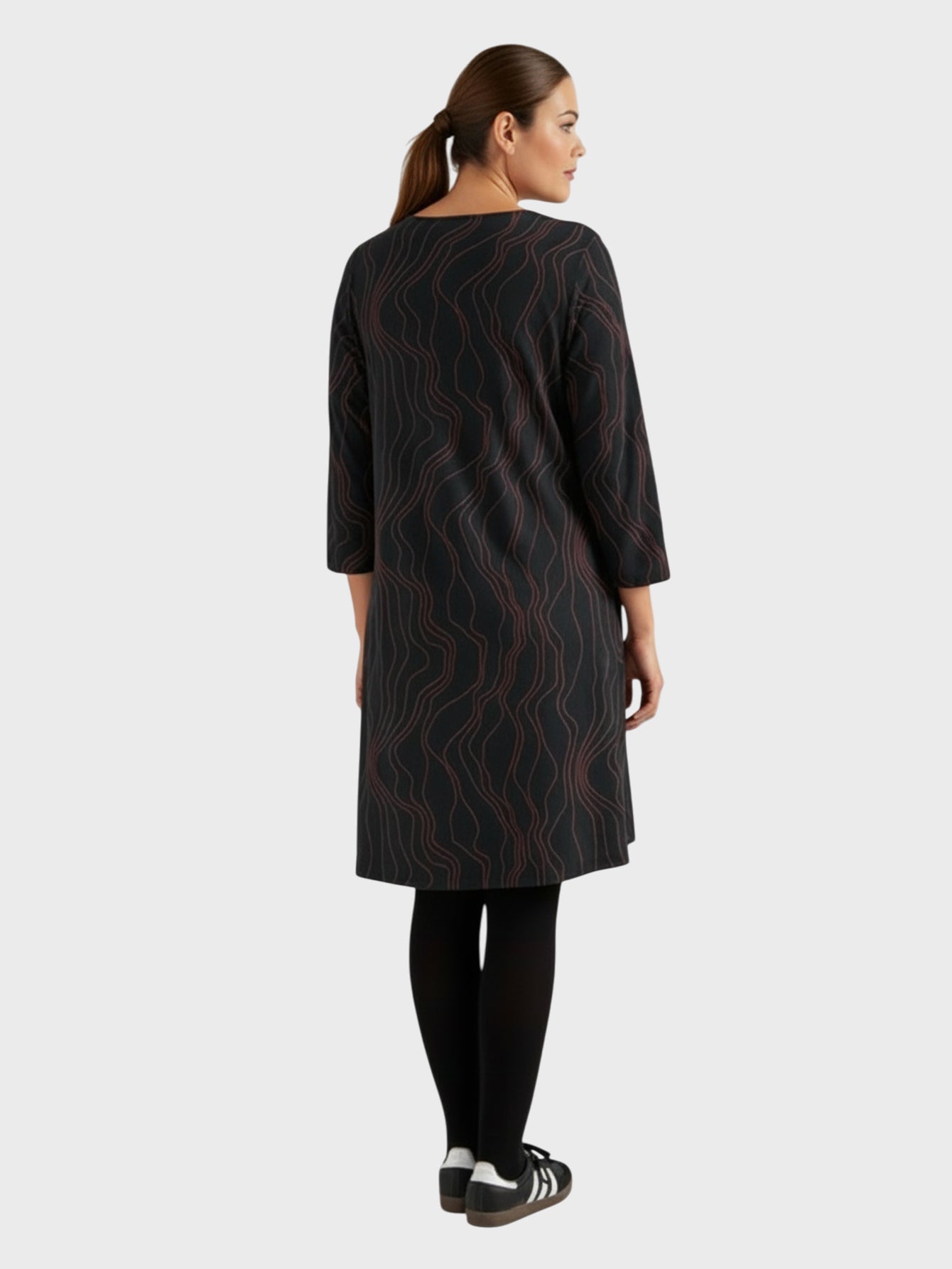 Lapa Plus  Women's Stylish Vertical Striped Dress