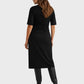 Lapa Plus Women's V-Neck Wrap Style Dress(No Matching Belt)