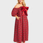 Lapa Plus Women's Christmas New Year Red Plaid Dress