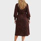 Lapa Plus Women's V-Neck Printed Tie-Waist Dress