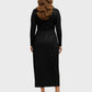 Lapa Plus Women's Sexy V-Neck Wrap Dress