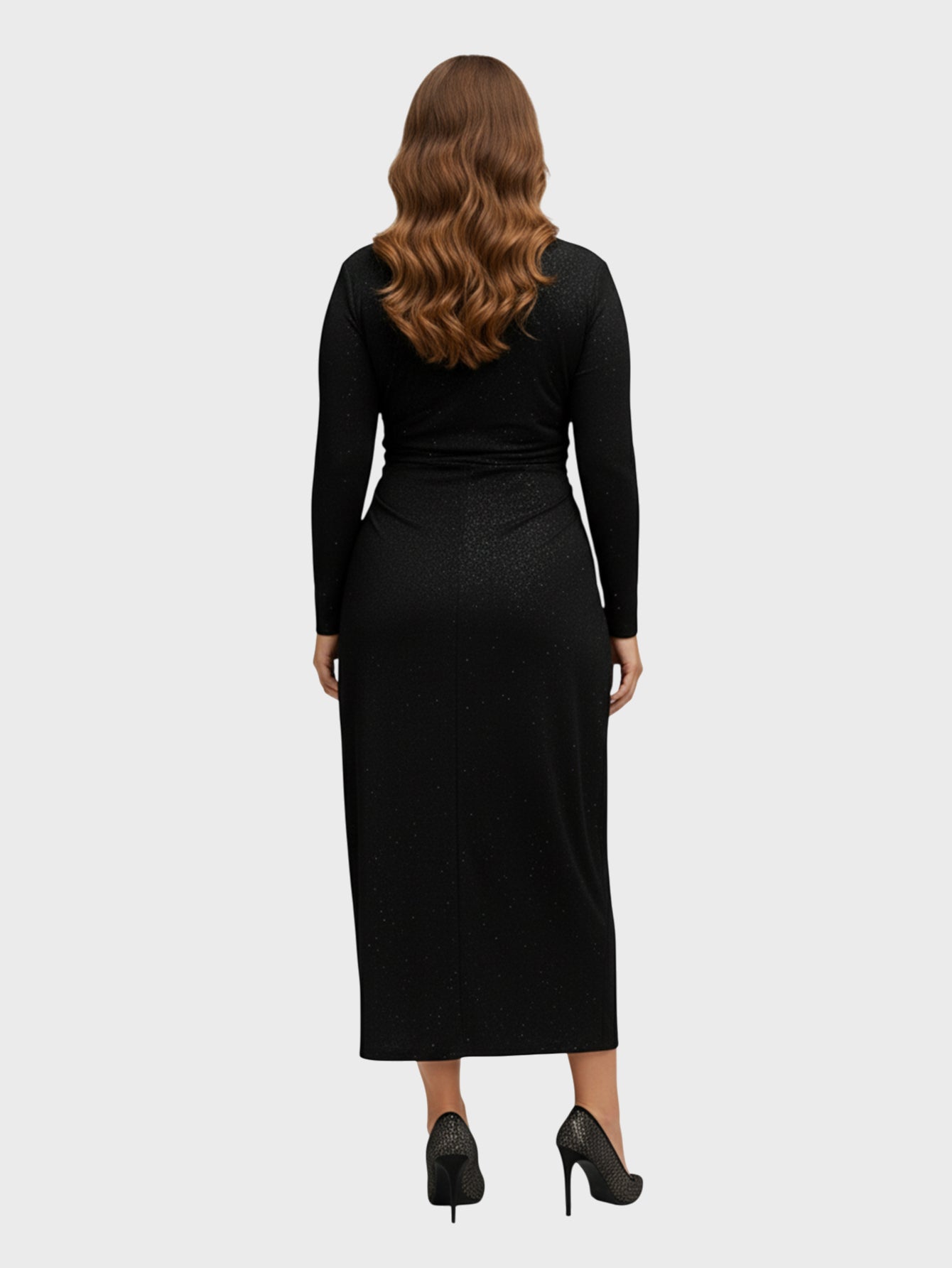 Lapa Plus Women's Sexy V-Neck Wrap Dress