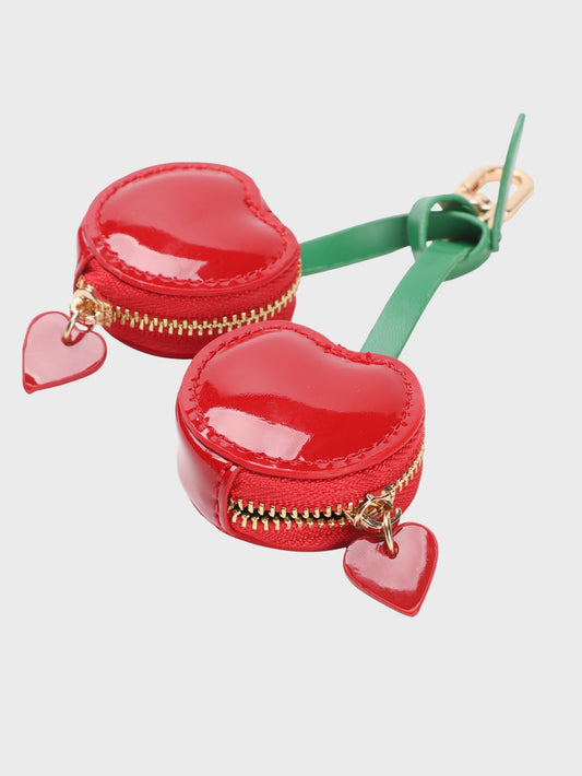 Lapa Plus Women's Portable Cherry and Strawberry Decorative Keychain Bag Accessories
