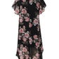 Lapa Plus Women's Asymmetric Floral Print Two-piece Dress