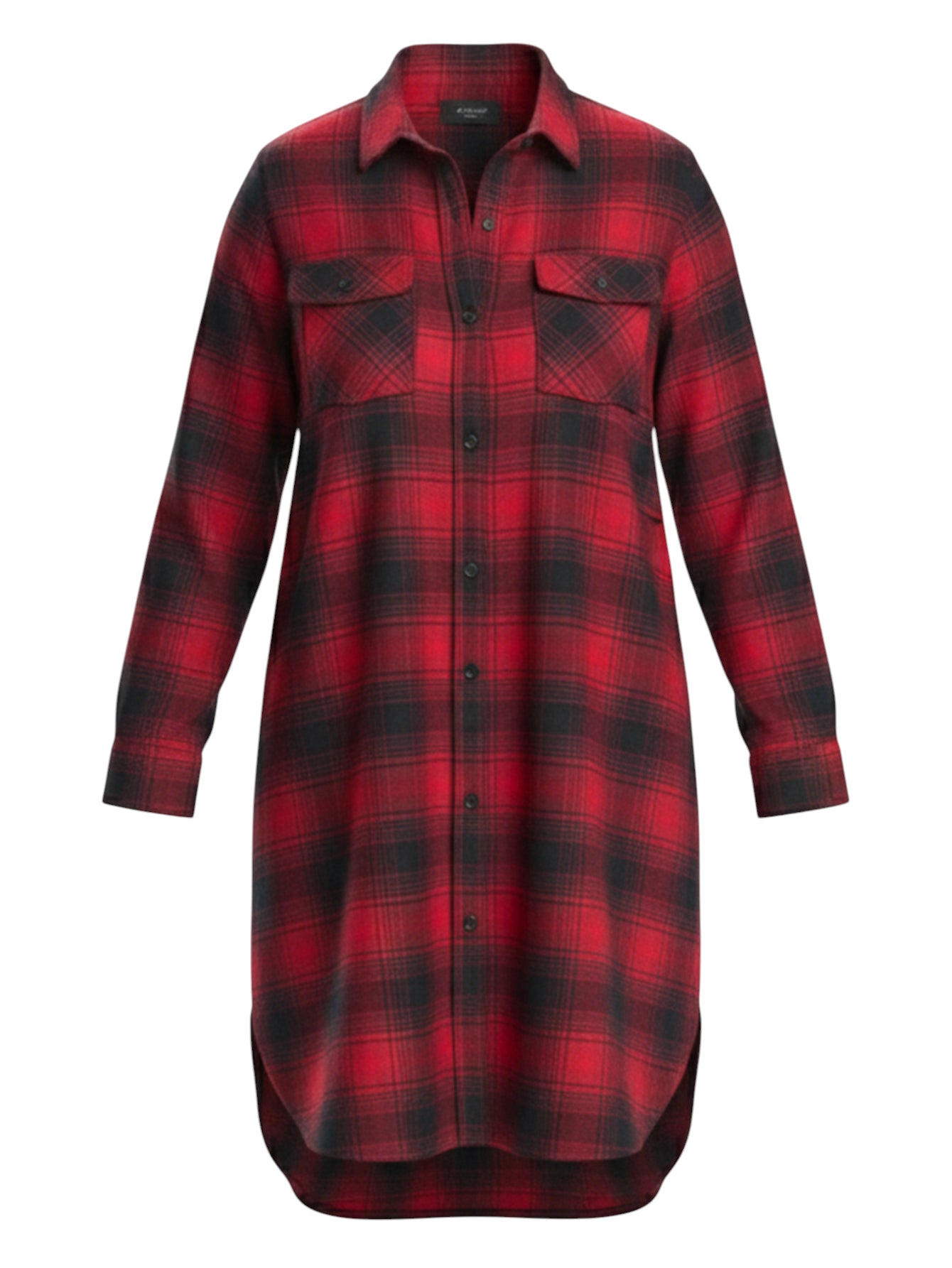 Lapa Plus Women's Elegant Plaid Collared  Dress