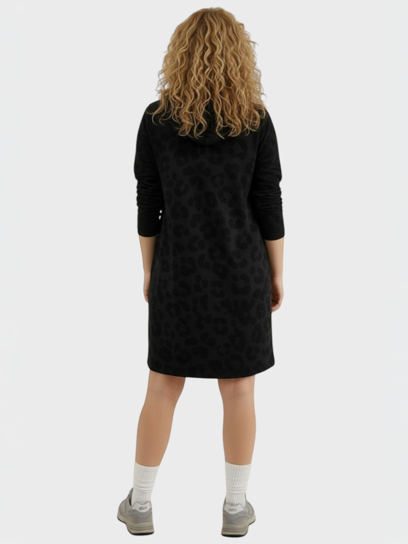 Lapa Plus Women's Leopard Print Hoodie Dress