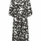 Lapa Plus Women's Elegant Large Floral Print Midi Dress