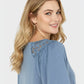 Lapa Plus Women's Straight Dress with Lace-Trimmed Shoulders