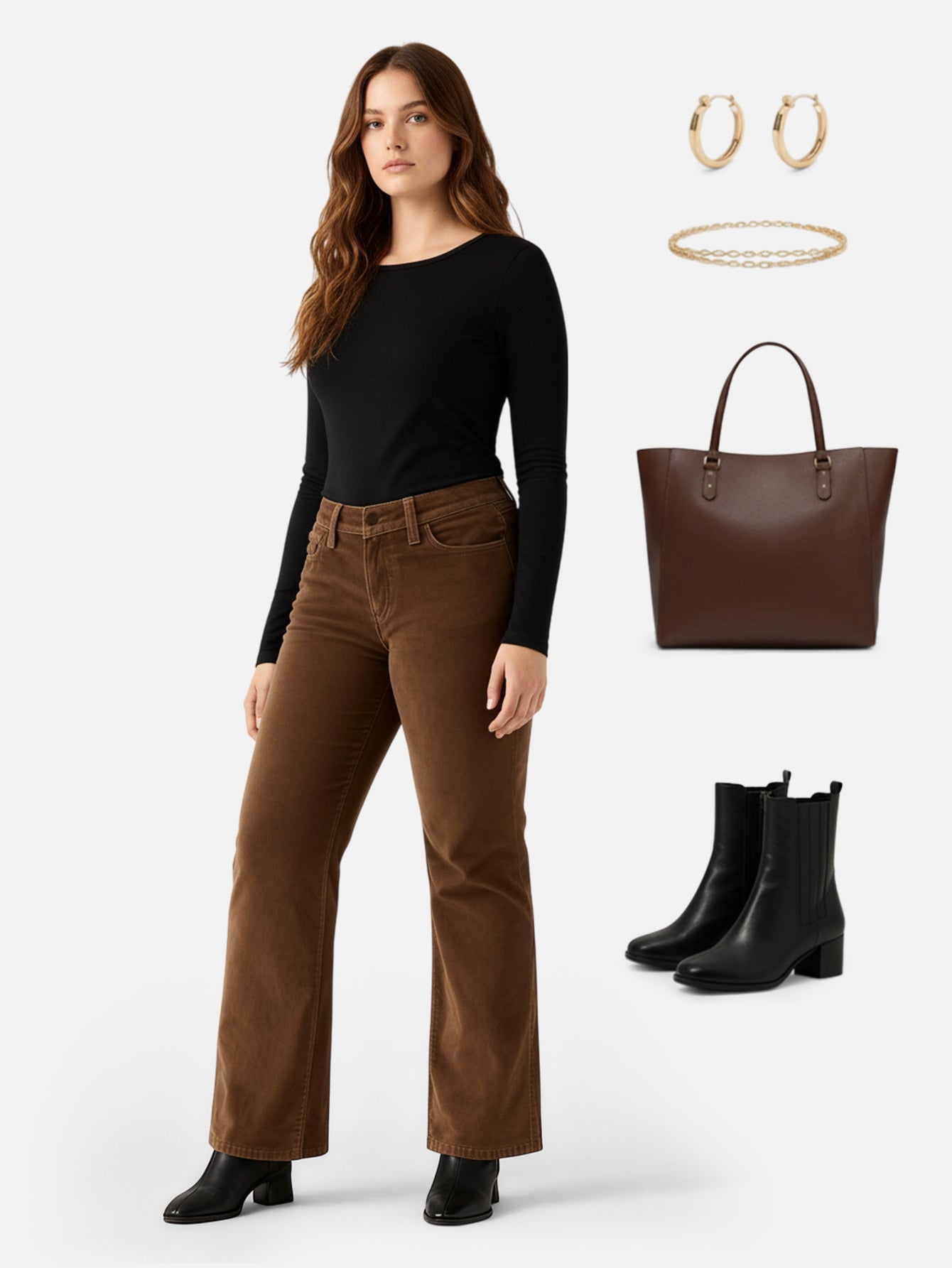 Lapa Plus Women's Slim-Fit Corduroy Casual Pants