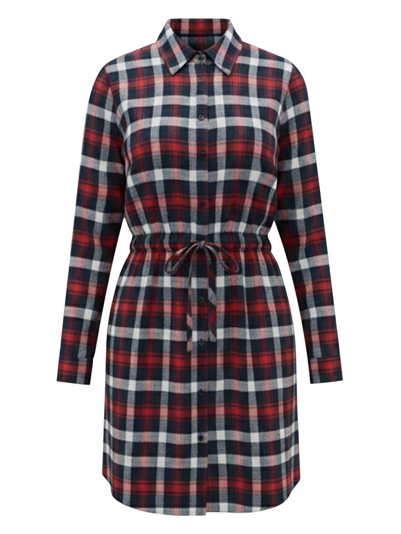 Lapa Plus Women's Plaid Tie-Waist Dress