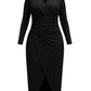 Lapa Plus Women's Sexy V-Neck Wrap Dress