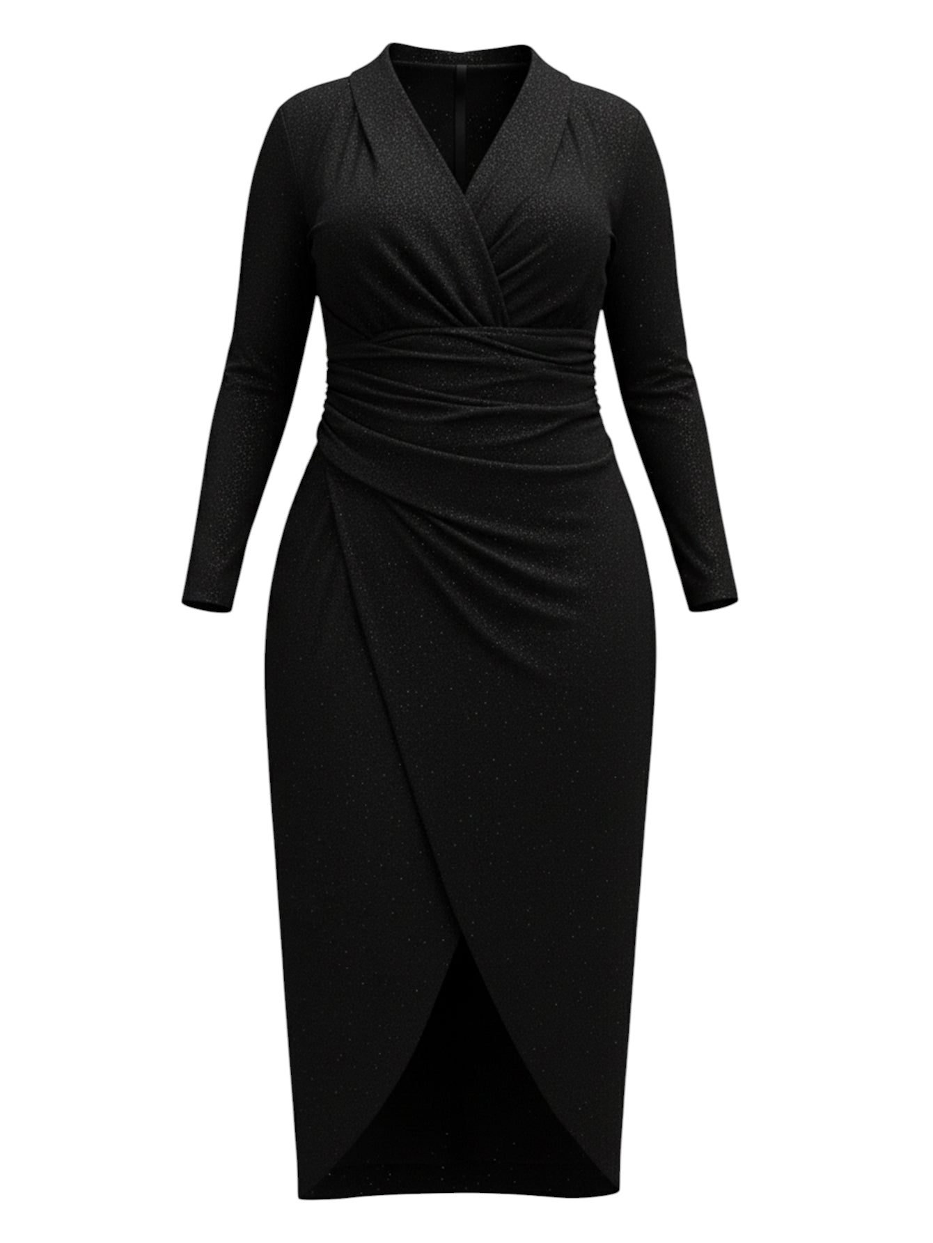 Lapa Plus Women's Sexy V-Neck Wrap Dress