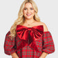 Lapa Plus Women's Christmas New Year Red Plaid Dress