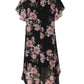 Lapa Plus Women's Asymmetric Floral Print Two-piece Dress