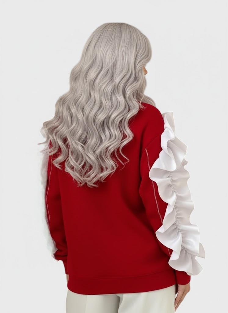 Lapa Plus Women's Christmas Irregular Design Top