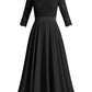 Lapa Plus Women's Timeless Elegant Lace-Paneled Dress