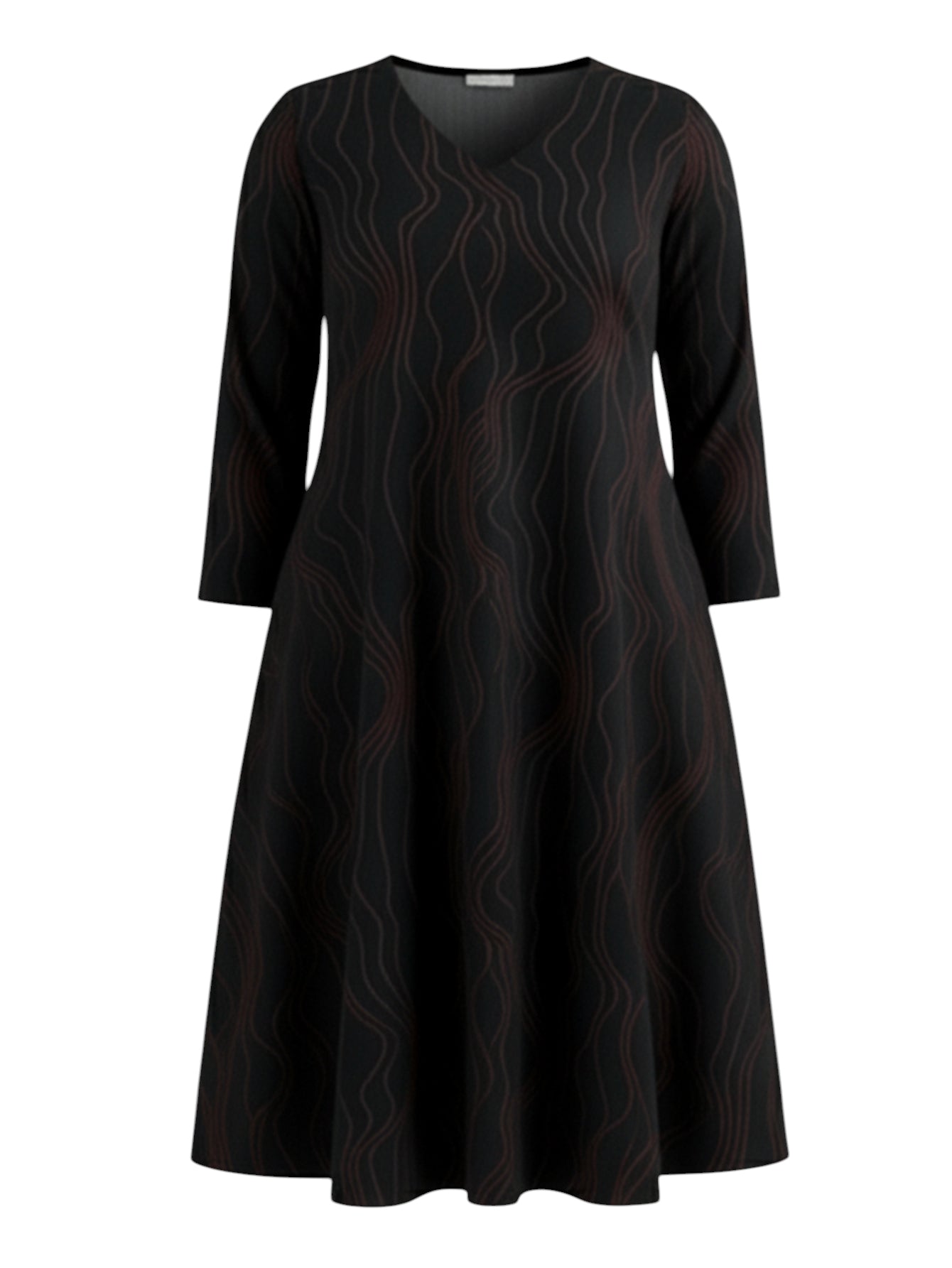 Lapa Plus  Women's Stylish Vertical Striped Dress
