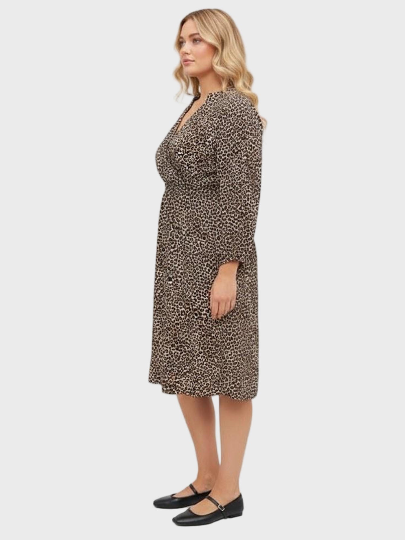 Lapa Plus Women's All-Over Leopard Print Date Night Dress