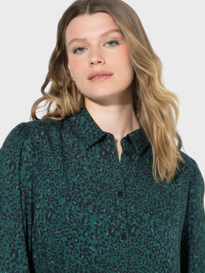 Lapa Plus Women's Casual Commuting Leopard Print A-line Dress