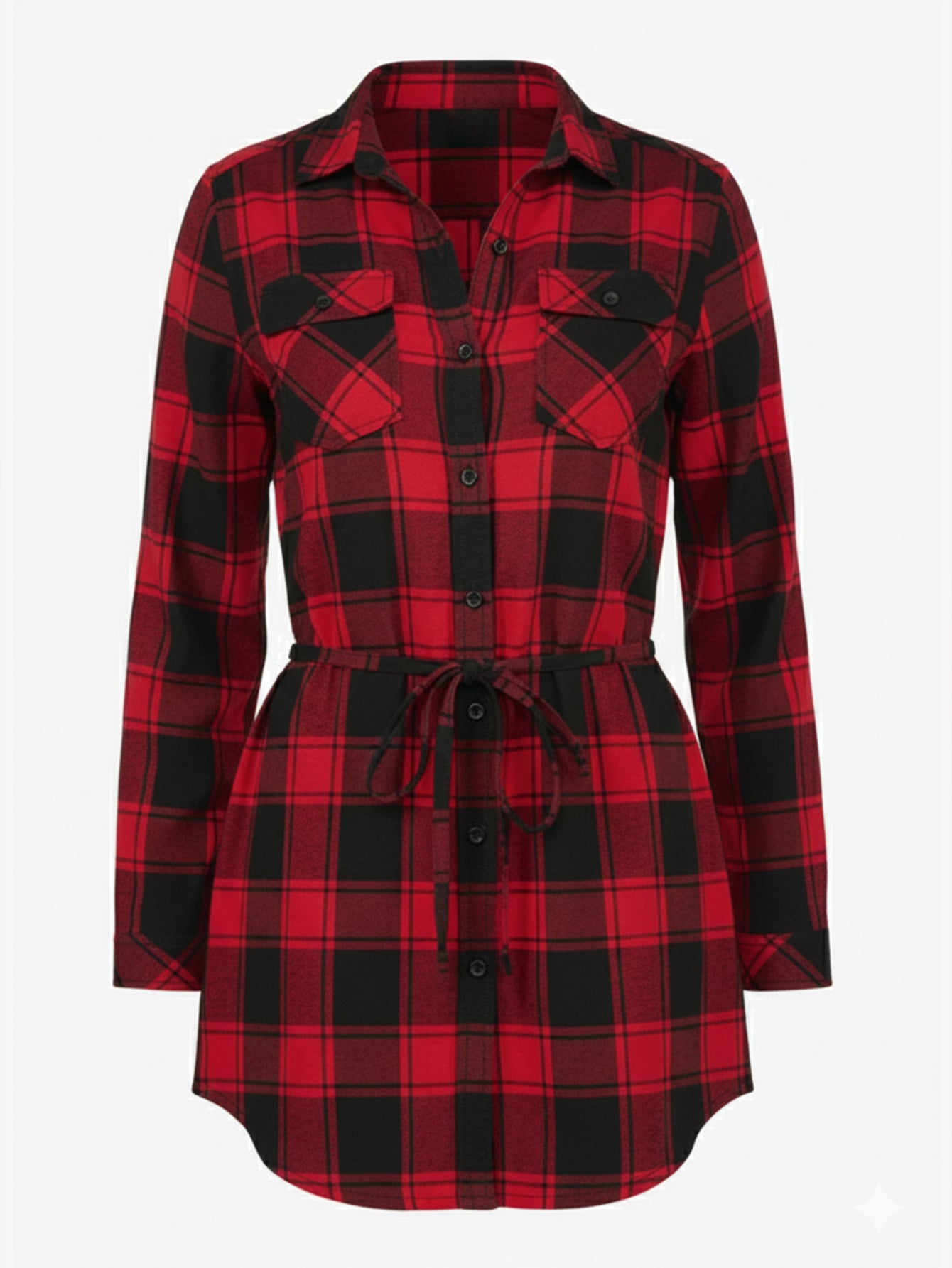 Lapa Plus Women's Elegant Checkered Dress with Straps