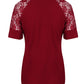 Lapa Plus Women's V-neck Patchwork Lace Short Sleeved Top