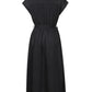 Lapa Plus Women's Bead Piece Waist Cinching Lace Up Big Swing Dress