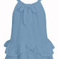 Lapa Plus Women Halter Neck Pleated Vest Tank Top Holiday Casual Camisole Blouse Shirt