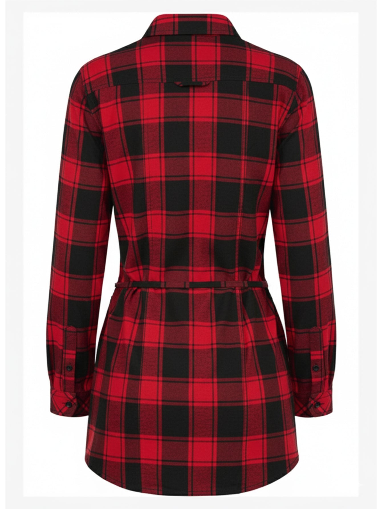 Lapa Plus Women's Elegant Checkered Dress with Straps