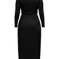 Lapa Plus Women's Sexy V-Neck Wrap Dress