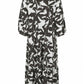 Lapa Plus Women's Elegant Large Floral Print Midi Dress