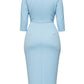 Lapa Plus Women's V-Neck Dress with Split Hem