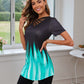 Lapa Plus Women's Short Sleeved Gradient Printed T-shirt