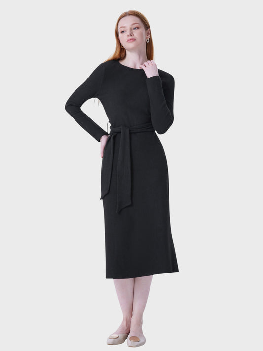 Lapa Plus Women's Pit slit Waist Belt Dress