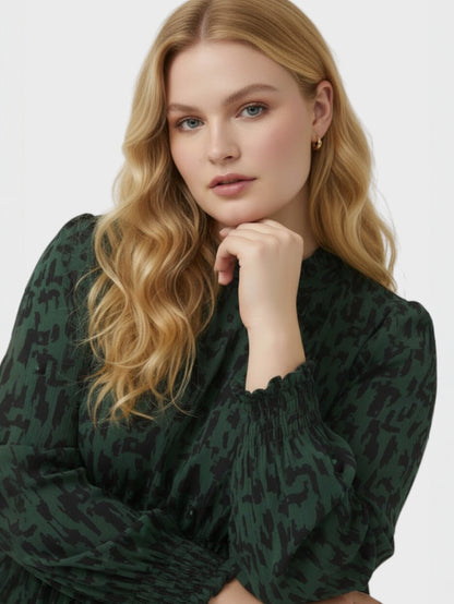 Lapa Plus Women's Stylish French Round Neck Dress