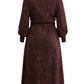 Lapa Plus Women's V-Neck Printed Tie-Waist Dress
