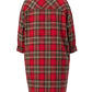 Lapa Plus Women's Plaid Dress with Neck Tie