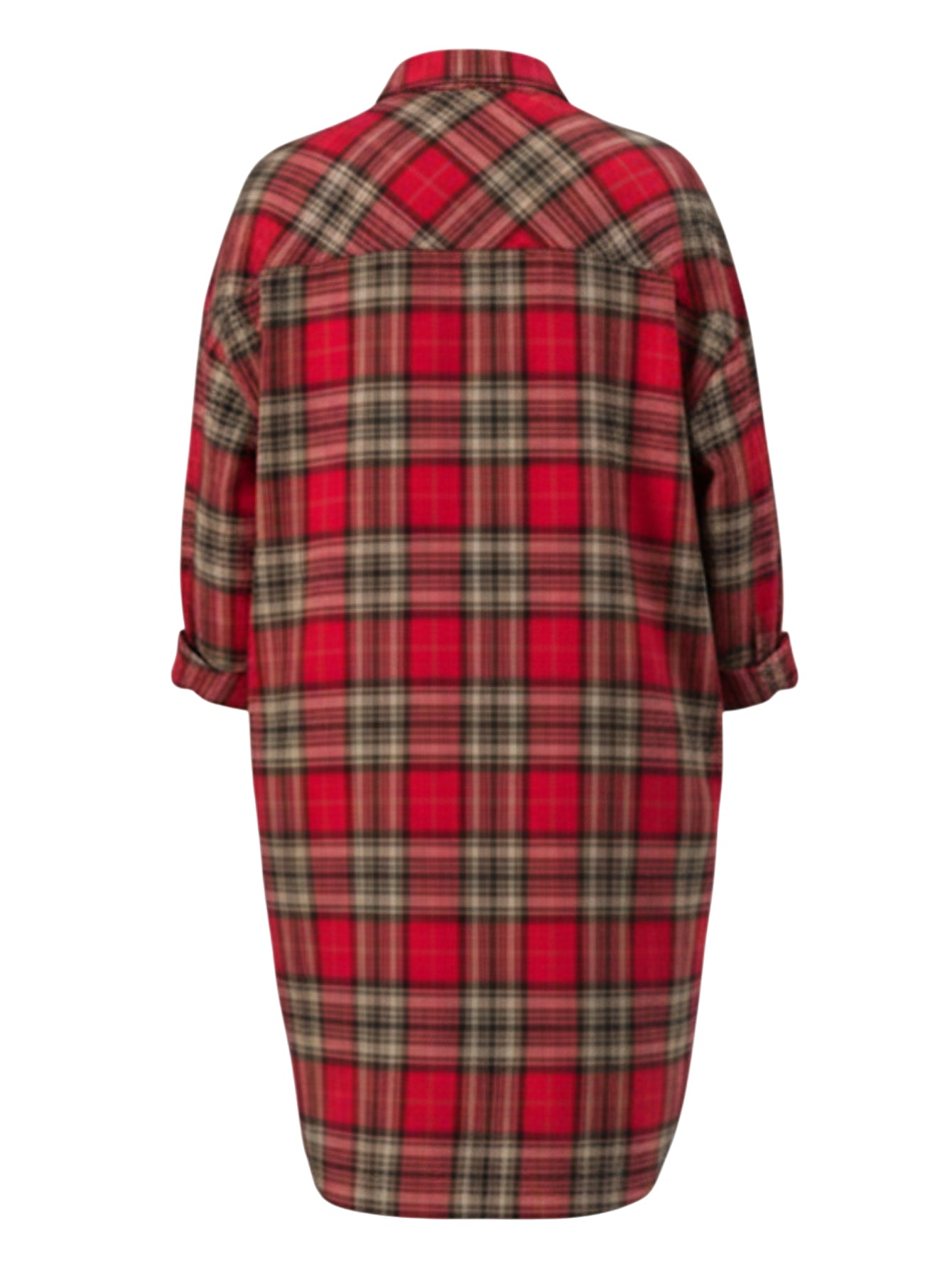 Lapa Plus Women's Plaid Dress with Neck Tie
