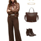 Lapa Plus Women's High-Waisted Wide-Leg Pants