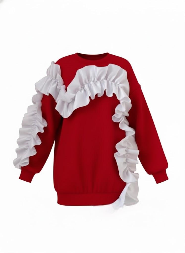 Lapa Plus Women's Christmas Irregular Design Top