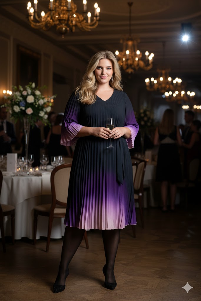 Lapa Plus Women's Tie-dye Pleated Dress